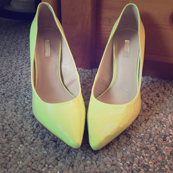 Guess Shoes - Fun Neon Yellow High Heels!